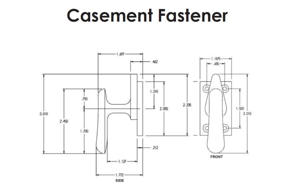 Casement Window Latch FPL Door Locks & Hardware Inc