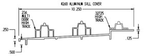 Extra Wide Door Sill Cover Dimensions (with Track)