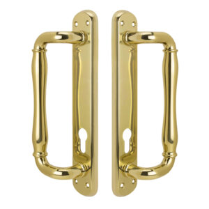 Malibu Keyed Handle Set - US 3 Polished Brass