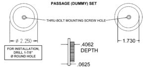 2000 Series Passage / Dummy Pocket Trim Dimensions