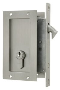 Anacapa Single Keyed Pocket Lock (Exterior) - US 15 Satin Nickel