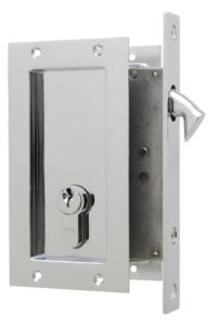 Anacapa Single Keyed Pocket Lock (Exterior) - US 26 Polished Chrome