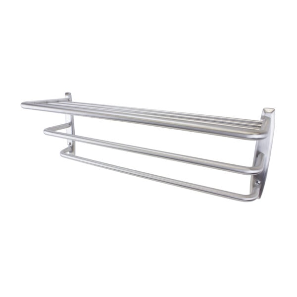 Hotel Towel Rack (Angle View) - Brushed Stainless