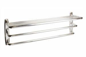 Hotel Towel Rack (Angle View) - Polished Stainless