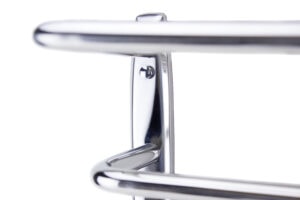 Hotel Towel Rack (Zoomed In) - Polished Stainless